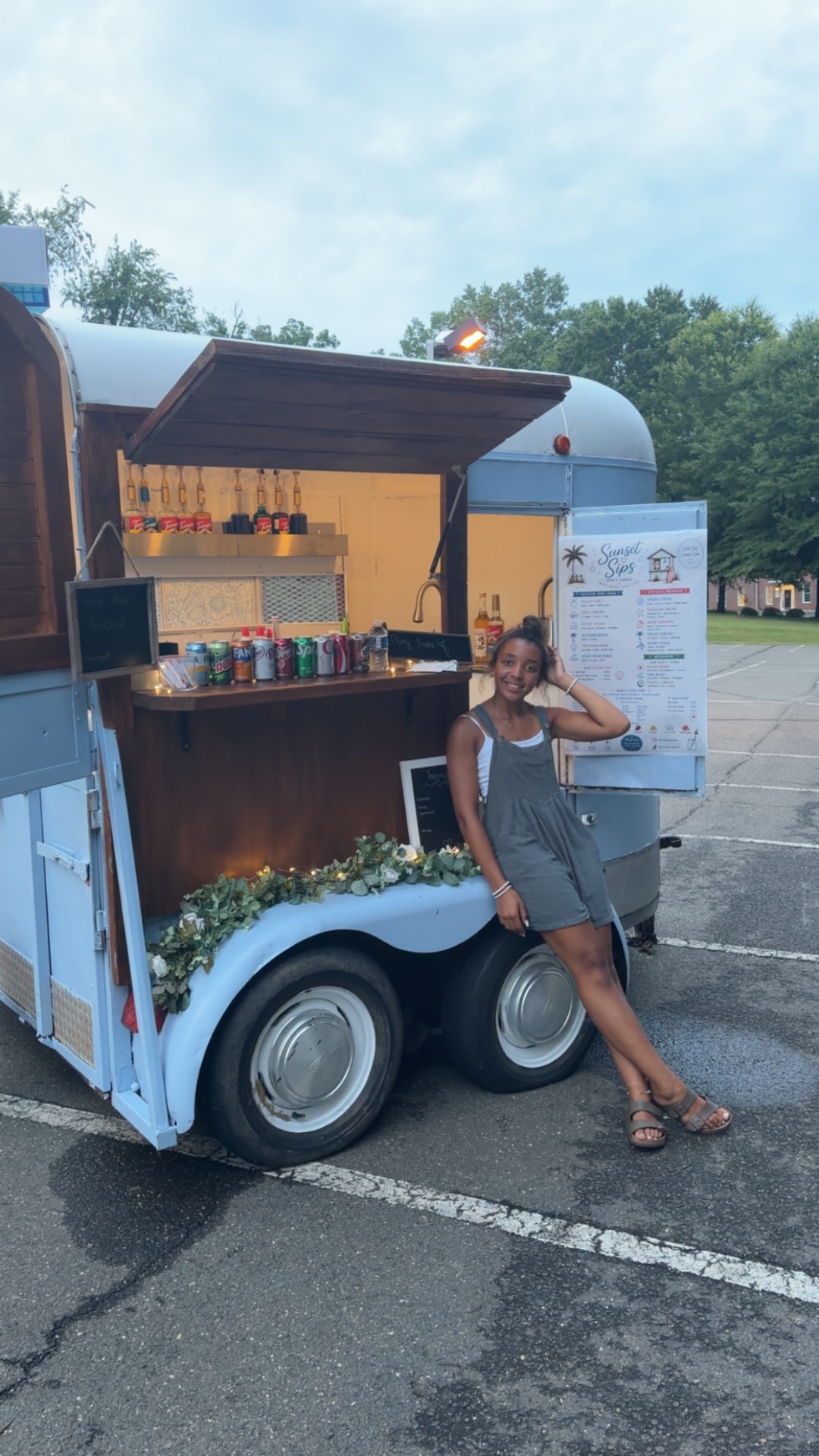Our Sunset Sips trailer at the market