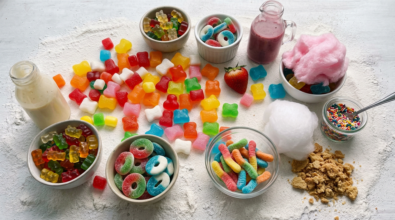 Colorful toppings